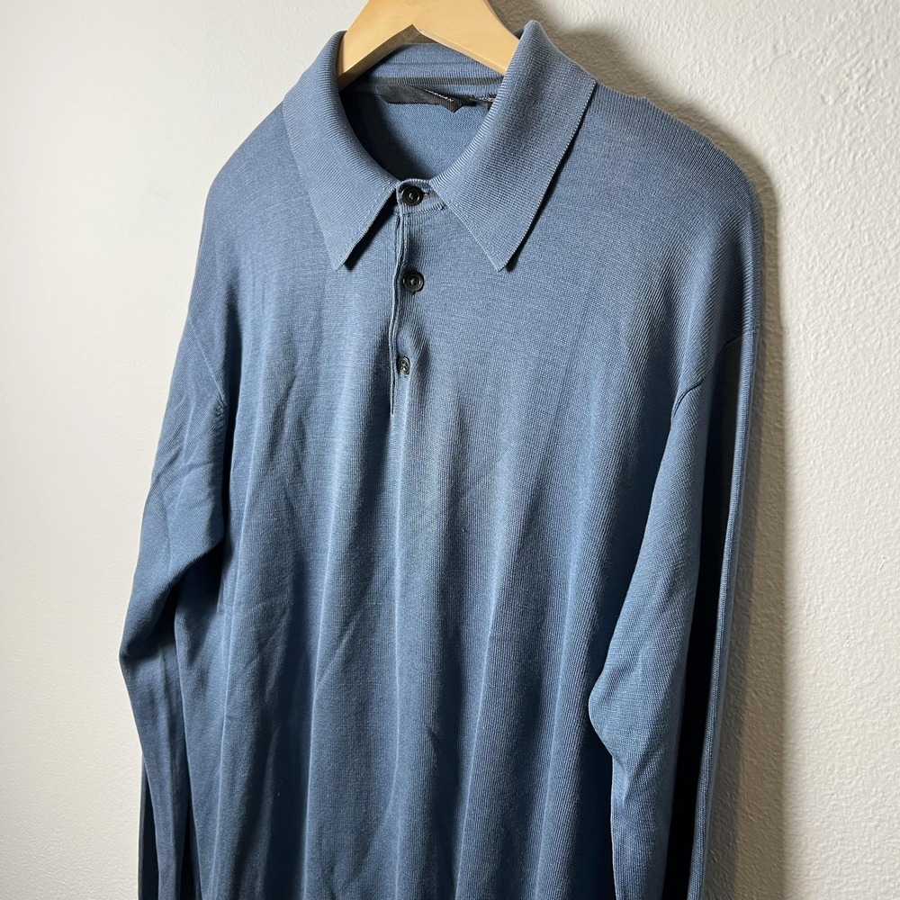 Greg Norman Sweater Mens XL Silk Blend Lightweight Pullover Polo Shirt Golf Casu - Picture 3 of 4